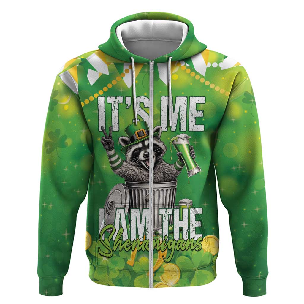 Funny Raccoon St Patrick's Day Hoodie It's Me I Am the Shenanigans