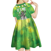 Funny Raccoon St Patrick's Day Kid Short Sleeve Dress It's Me I Am the Shenanigans
