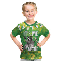 Funny Raccoon St Patrick's Day Kid T Shirt It's Me I Am the Shenanigans