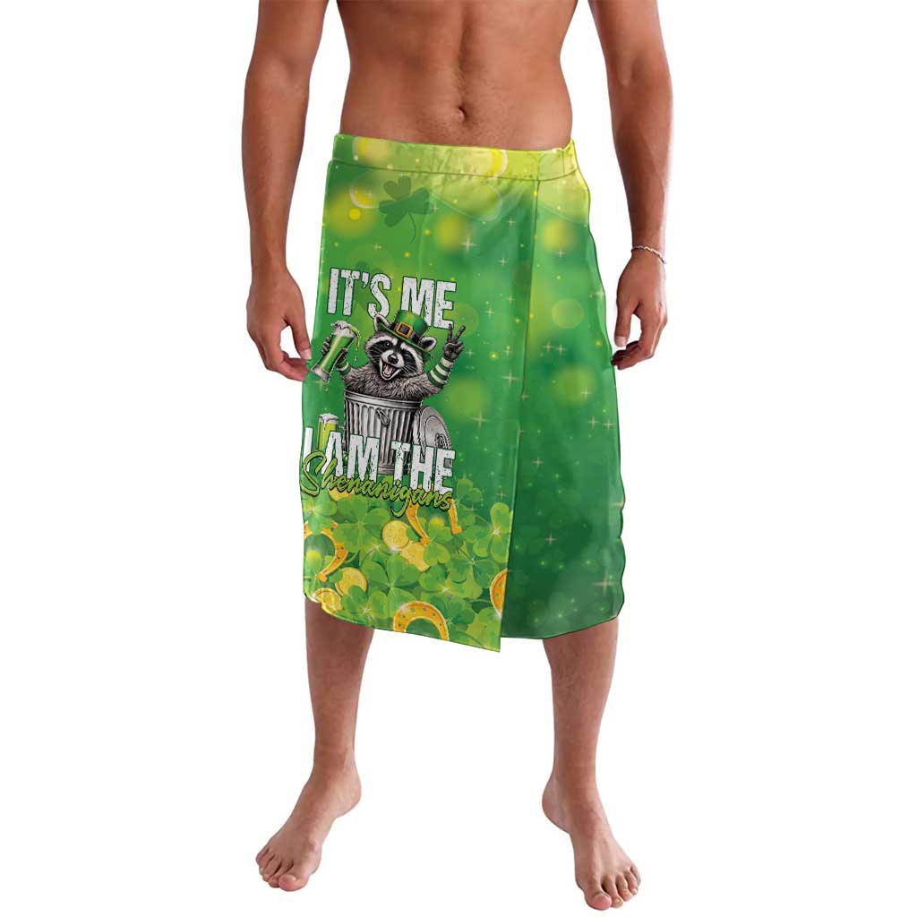 Funny Raccoon St Patrick's Day Lavalava It's Me I Am the Shenanigans