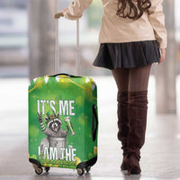 Funny Raccoon St Patrick's Day Luggage Cover It's Me I Am the Shenanigans