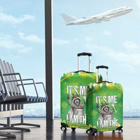 Funny Raccoon St Patrick's Day Luggage Cover It's Me I Am the Shenanigans