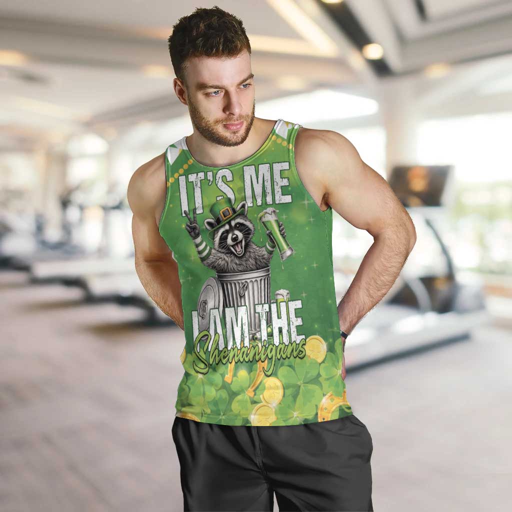 Funny Raccoon St Patrick's Day Men Tank Top It's Me I Am the Shenanigans
