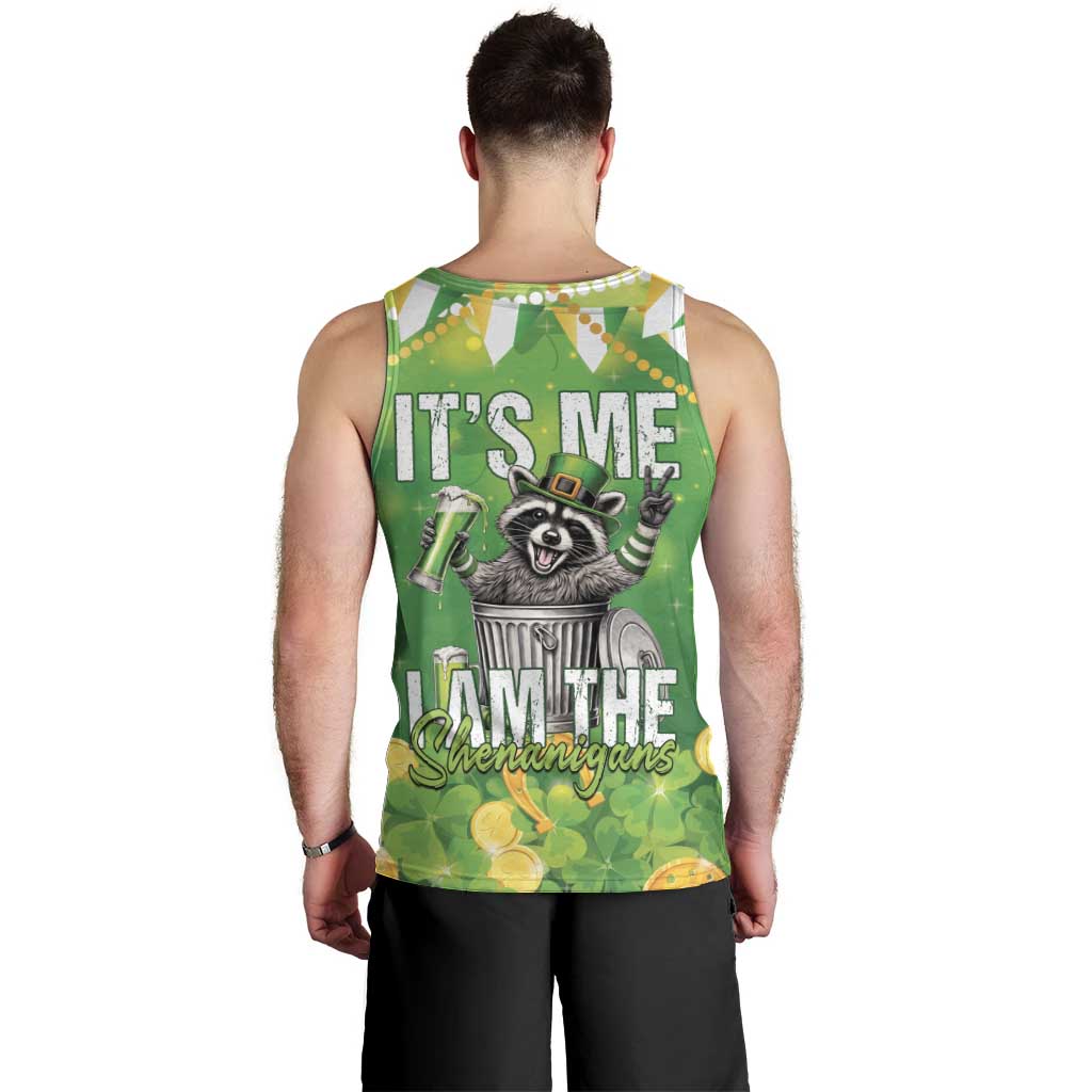 Funny Raccoon St Patrick's Day Men Tank Top It's Me I Am the Shenanigans
