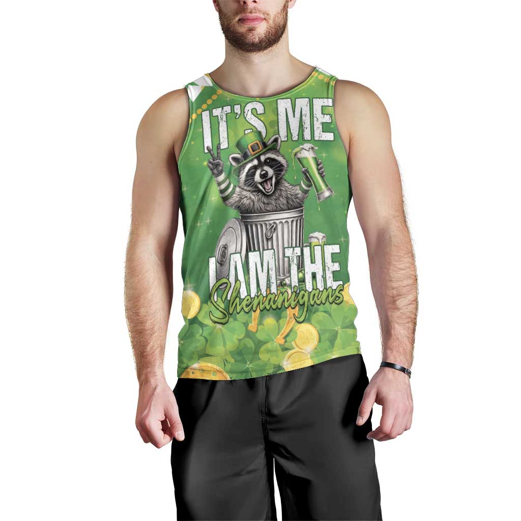 Funny Raccoon St Patrick's Day Men Tank Top It's Me I Am the Shenanigans