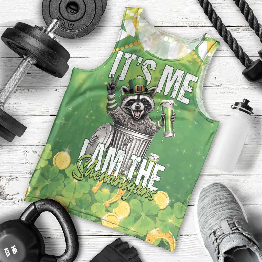 Funny Raccoon St Patrick's Day Men Tank Top It's Me I Am the Shenanigans