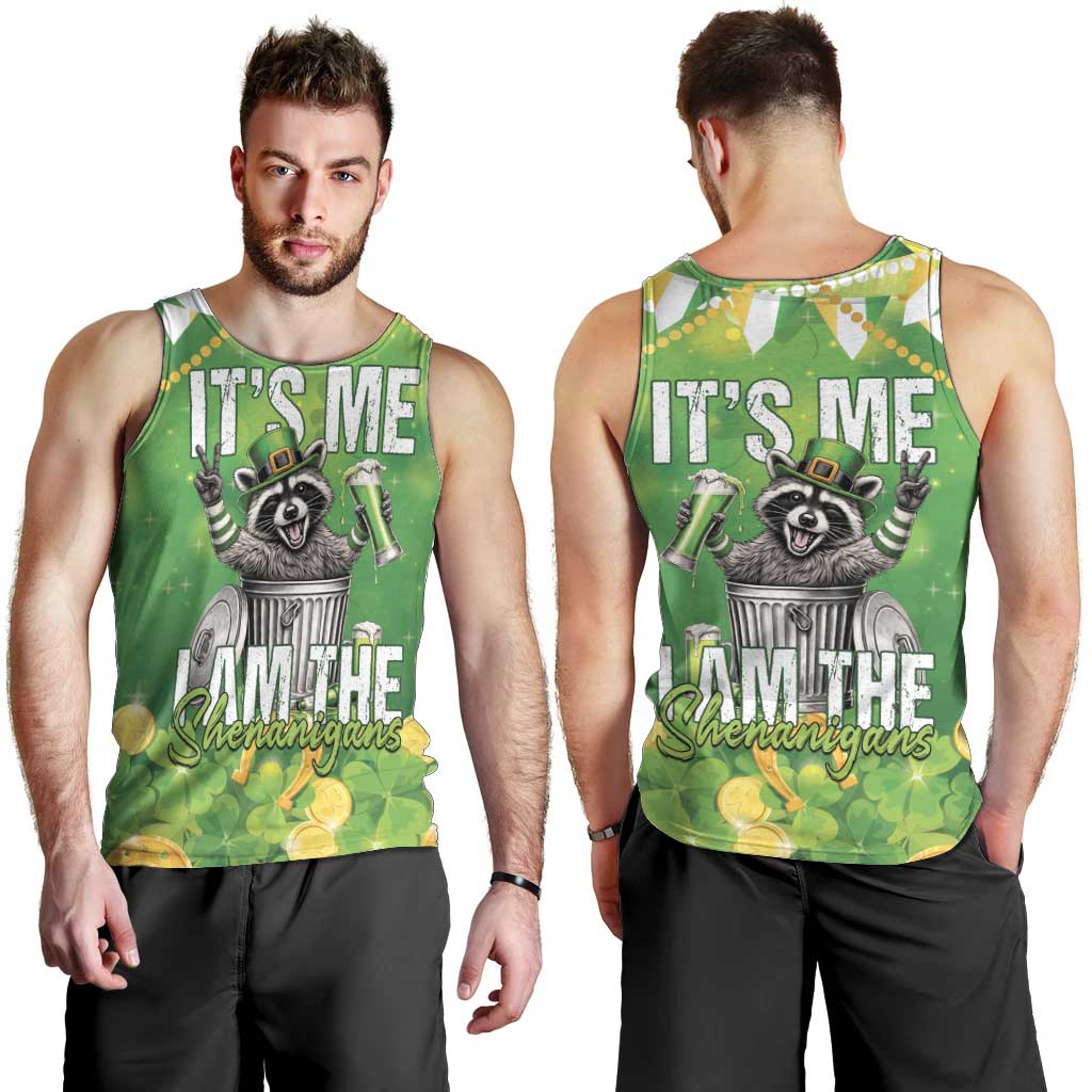 Funny Raccoon St Patrick's Day Men Tank Top It's Me I Am the Shenanigans