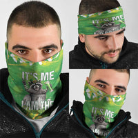 Funny Raccoon St Patrick's Day Neck Gaiter It's Me I Am the Shenanigans
