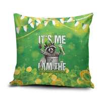 Funny Raccoon St Patrick's Day Pillow Cover It's Me I Am the Shenanigans