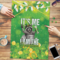 Funny Raccoon St Patrick's Day Puzzle It's Me I Am the Shenanigans