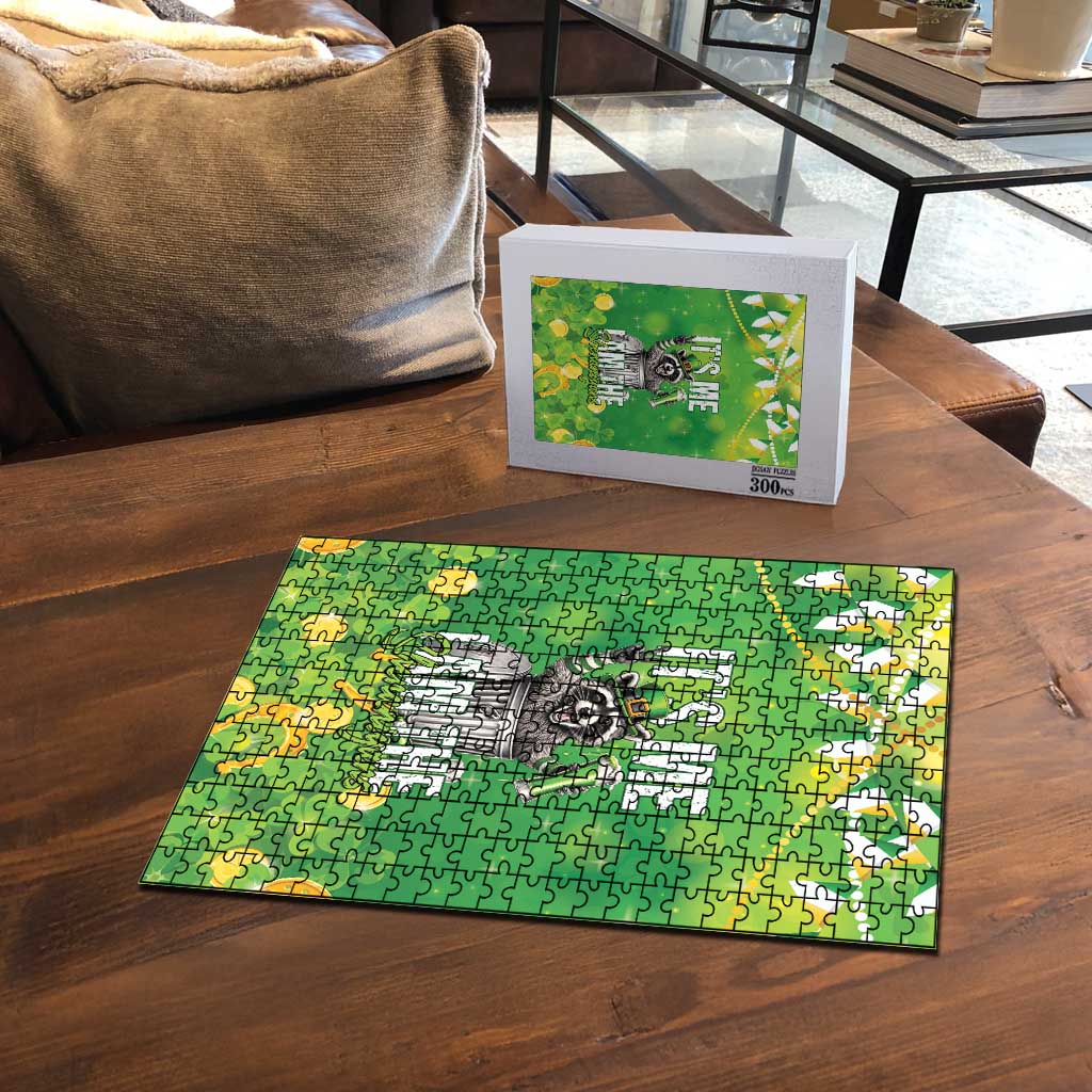 Funny Raccoon St Patrick's Day Puzzle It's Me I Am the Shenanigans