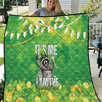 Funny Raccoon St Patrick's Day Quilt It's Me I Am the Shenanigans