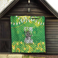 Funny Raccoon St Patrick's Day Quilt It's Me I Am the Shenanigans