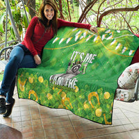 Funny Raccoon St Patrick's Day Quilt It's Me I Am the Shenanigans
