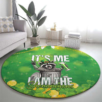 Funny Raccoon St Patrick's Day Round Carpet It's Me I Am the Shenanigans