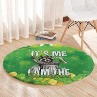 Funny Raccoon St Patrick's Day Round Carpet It's Me I Am the Shenanigans