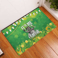 Funny Raccoon St Patrick's Day Rubber Doormat It's Me I Am the Shenanigans
