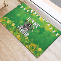 Funny Raccoon St Patrick's Day Rubber Doormat It's Me I Am the Shenanigans