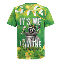 Funny Raccoon St Patrick's Day Rugby Jersey It's Me I Am the Shenanigans