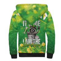 Funny Raccoon St Patrick's Day Sherpa Hoodie It's Me I Am the Shenanigans