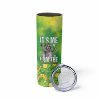 Funny Raccoon St Patrick's Day Skinny Tumbler It's Me I Am the Shenanigans