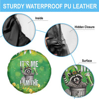 Funny Raccoon St Patrick's Day Spare Tire Cover It's Me I Am the Shenanigans