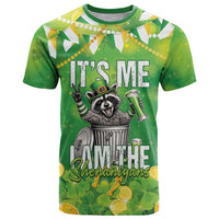 Funny Raccoon St Patrick's Day T Shirt It's Me I Am the Shenanigans