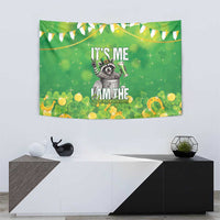 Funny Raccoon St Patrick's Day Tapestry It's Me I Am the Shenanigans