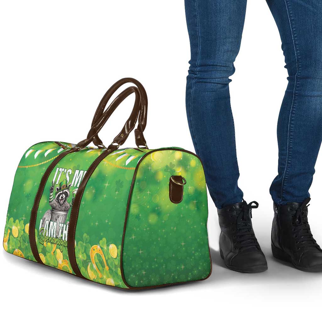 Funny Raccoon St Patrick's Day Travel Bag It's Me I Am the Shenanigans
