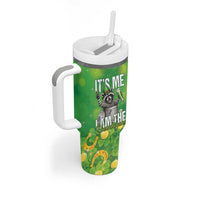 Funny Raccoon St Patrick's Day Tumbler With Handle It's Me I Am the Shenanigans