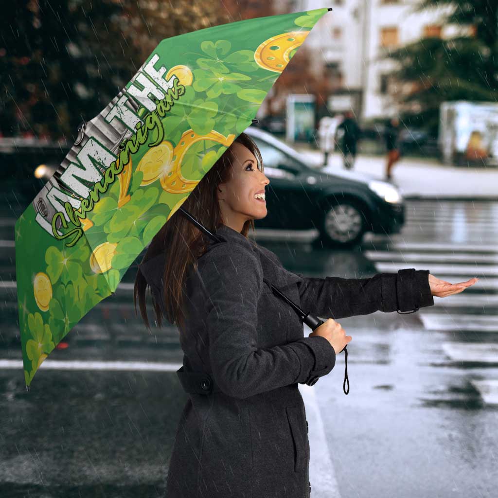 Funny Raccoon St Patrick's Day Umbrella It's Me I Am the Shenanigans