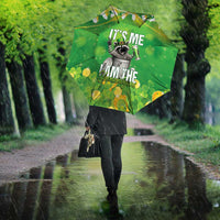 Funny Raccoon St Patrick's Day Umbrella It's Me I Am the Shenanigans