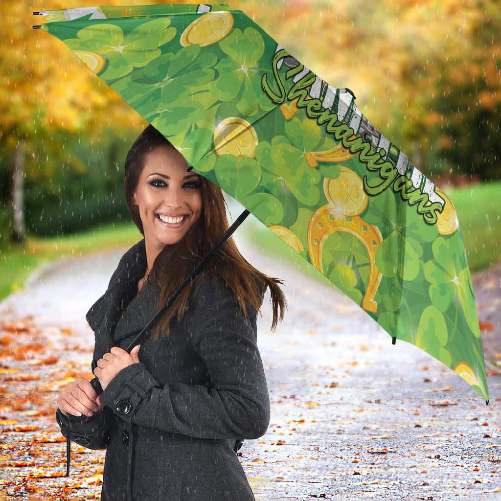 Funny Raccoon St Patrick's Day Umbrella It's Me I Am the Shenanigans