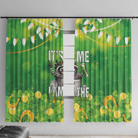 Funny Raccoon St Patrick's Day Window Curtain It's Me I Am the Shenanigans