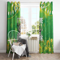 Funny Raccoon St Patrick's Day Window Curtain It's Me I Am the Shenanigans
