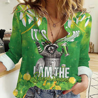 Funny Raccoon St Patrick's Day Women Casual Shirt It's Me I Am the Shenanigans