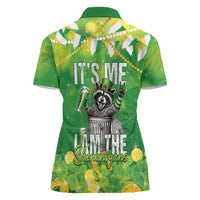 Funny Raccoon St Patrick's Day Women Polo Shirt It's Me I Am the Shenanigans