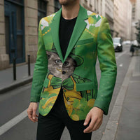 Funny Cat St Patrick's Day Blazer Irish Leprechaun Lucky Cat