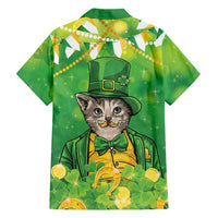 Funny Cat St Patrick's Day Hawaiian Shirt Irish Leprechaun Lucky Cat