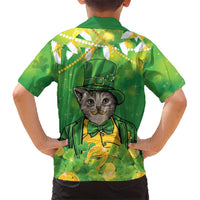 Funny Cat St Patrick's Day Hawaiian Shirt Irish Leprechaun Lucky Cat
