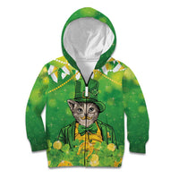 Funny Cat St Patrick's Day Kid Hoodie Irish Leprechaun Lucky Cat