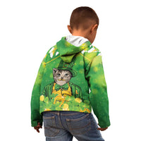Funny Cat St Patrick's Day Kid Hoodie Irish Leprechaun Lucky Cat