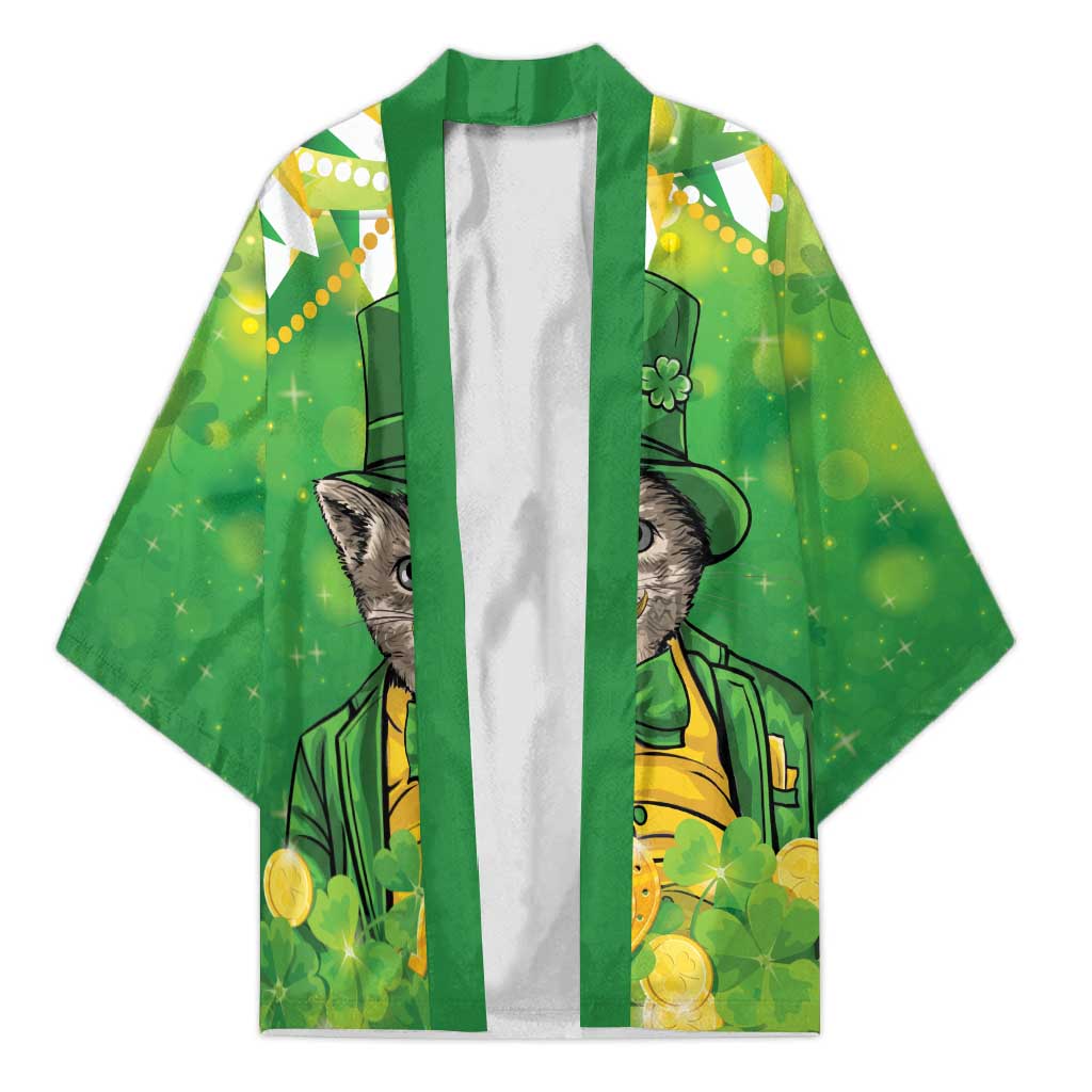 Funny Cat St Patrick's Day Kimono Irish Leprechaun Lucky Cat