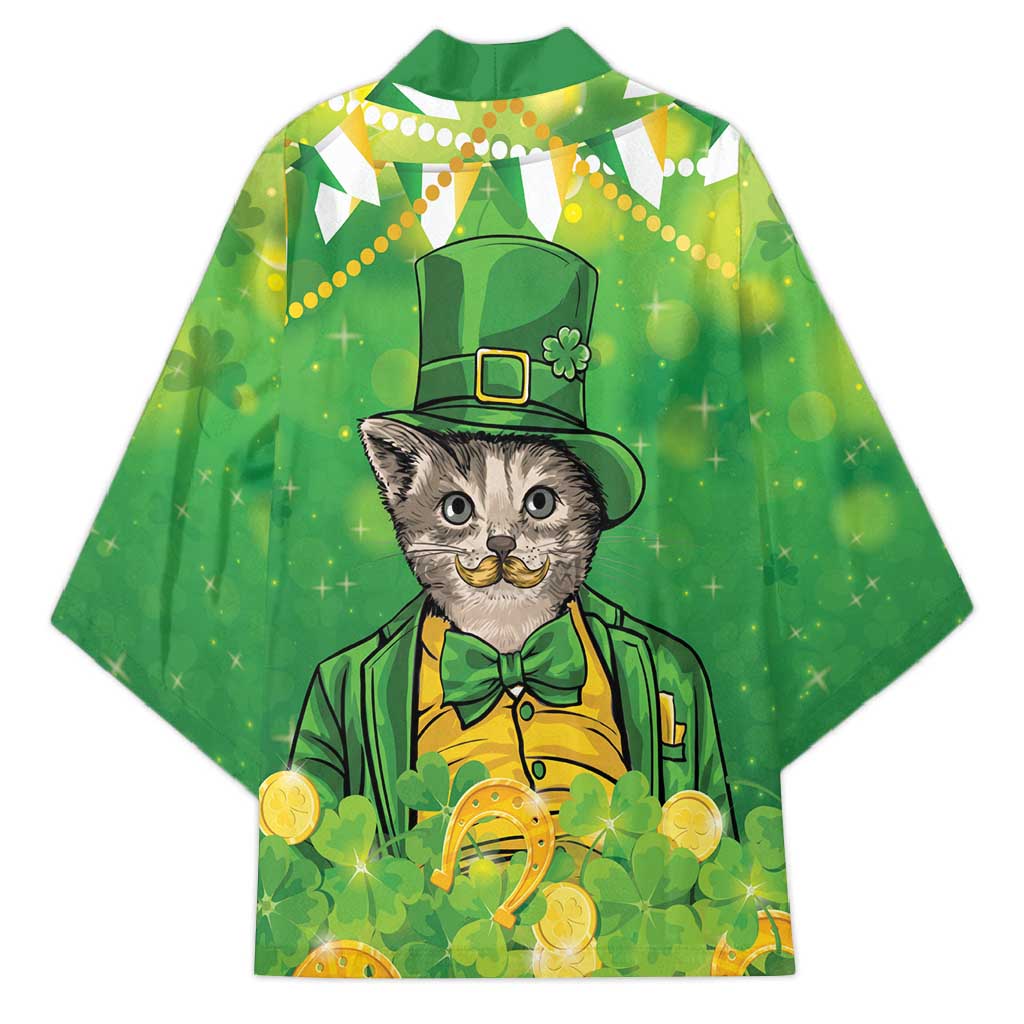 Funny Cat St Patrick's Day Kimono Irish Leprechaun Lucky Cat