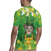 Funny Cat St Patrick's Day Rugby Jersey Irish Leprechaun Lucky Cat
