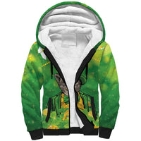 Funny Cat St Patrick's Day Sherpa Hoodie Irish Leprechaun Lucky Cat