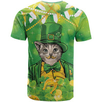 Funny Cat St Patrick's Day T Shirt Irish Leprechaun Lucky Cat