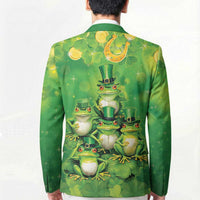 Funny Frog St Patrick's Day Blazer Lucky Shamrock Frog