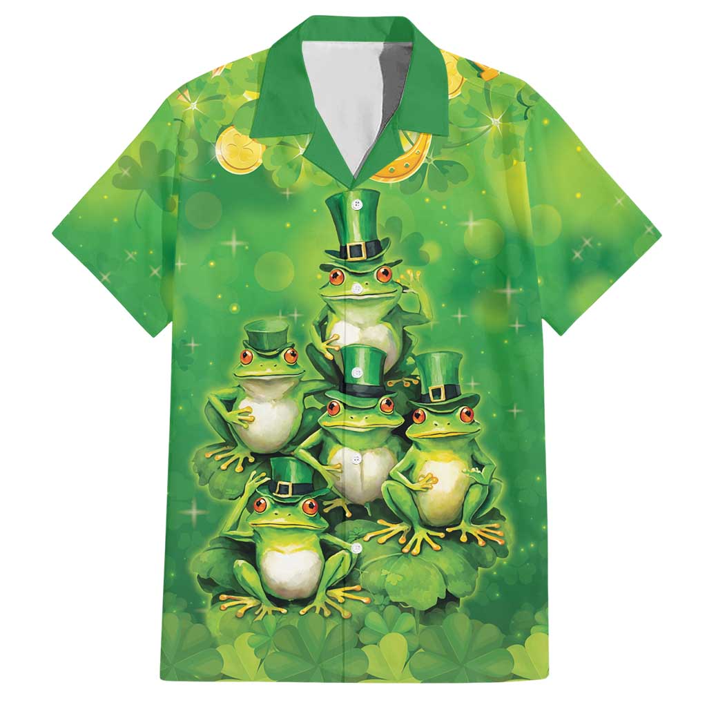 Funny Frog St Patrick's Day Hawaiian Shirt Lucky Shamrock Frog