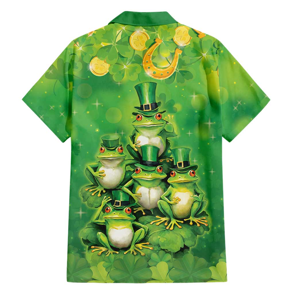 Funny Frog St Patrick's Day Hawaiian Shirt Lucky Shamrock Frog